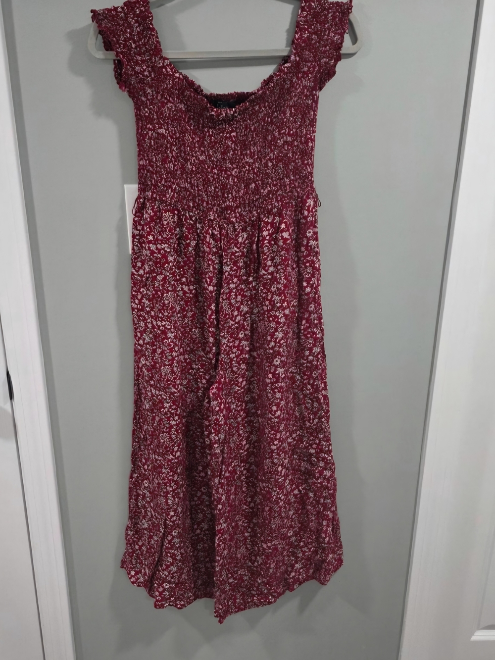 Lulu's Raspberry Floral Smocked Romper